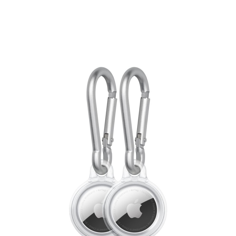 Tech21 Evo Clear Case For AirTag (Two Pack)